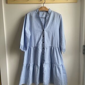 Light Blue Gingham Dress